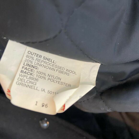 Letterman Varsity Jacket Vintage 1998 Delong Men's Black Long Sleeve size Large - Picture 9 of 16